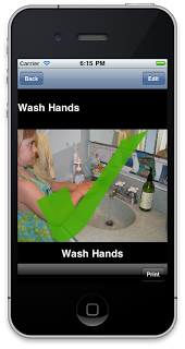 Screenshot showing confirmation that hands have been washed.