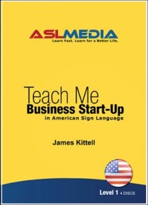 DVD cover with name of product in center against a yellow background, company name written in the middle at the top, and a circle filled with the image of an American flag in the bottom right.