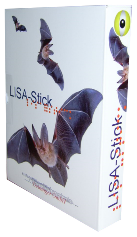 Angled view of software box featuring images of bats flying across the cover.
