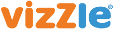Logo, with large orange letters for viz, followed by an orange uppercase L, and then lowercase le in blue.