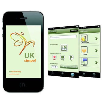 UKsimpel on an iPhone featuring the product logo.