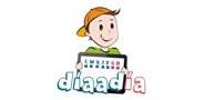 Logo featuring a drawing of a young boy with a cap on backwards holding a tablet with communications board on the screen. The product name is spelled out below in lowercase letters.