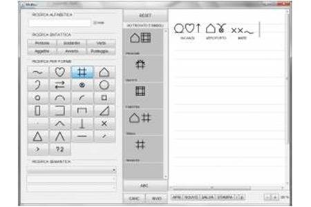 Screenshot of symbols in MisterBLISS software.