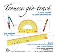 A ruler, a protractor, a compass, and a pencil with the company name above.