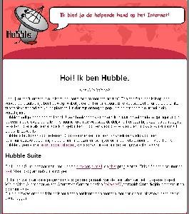 Hubble description text box in german.