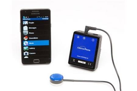 Smartphone with external switch control and external bluetooth interface. 