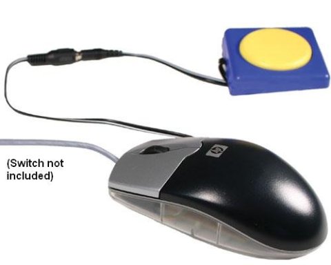 Wired mouse attached to a switch on right side.