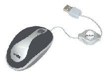 Left-handed mini-mouse attached to USB conntector