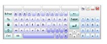An on screen keyboard in the AZERTY layout and with a number pad.