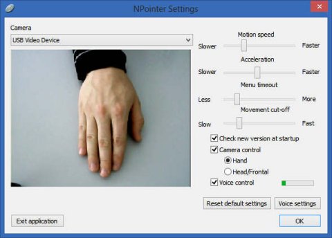NPointer voice settings