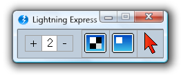Screenshot of the Lightning Express toolbar in a Windows operating system.