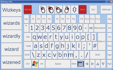 A virtual keyboard.