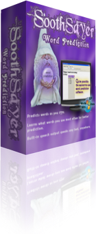 Angled view of purple colored software box with an image of a wizard holding a crystal ball.