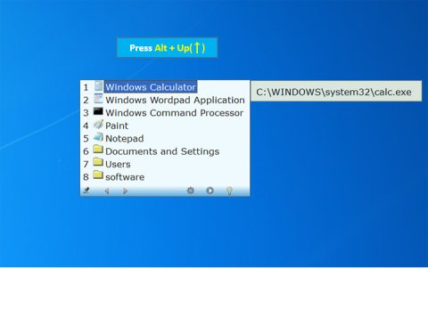 Window prediction menu with options to open in Windows programs, Paint, Notepad, and folders.
