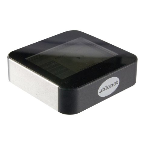 Small, square, and black device with the Ablenet logo on one side. 