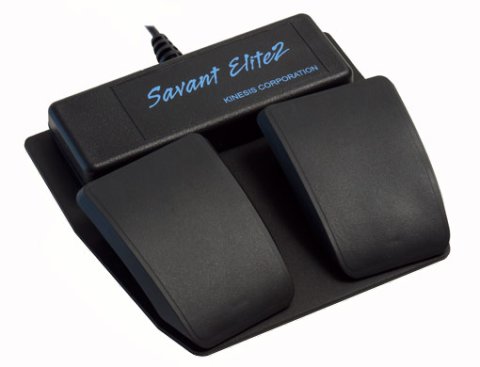 Two black, interconnected foot pedals.