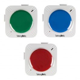 Three rectangular switches in green, blue, and red.