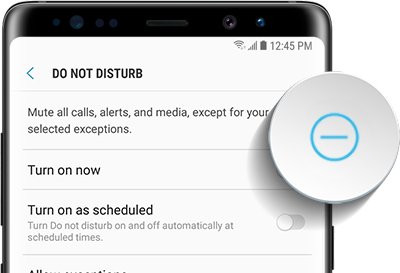 Screenshot of Do Not Disturb settings on a smartphone.