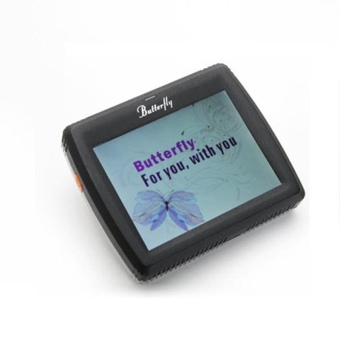 Square black magnifier unit with 3.5-inch screen.