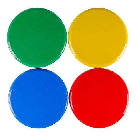 Green, yellow, blue, and red top options.