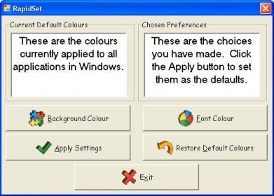 Preferences dialogue window, displaying two different panes of text with various menu buttons.