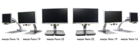 Displays six versions of Mezzo magnifiers on six different monitors.