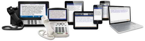 Hamilton CapTel captioning service on the devices it supports.