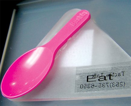 Spoon as symbol for "eat".