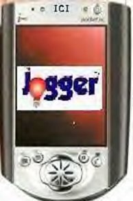 Small, rectangular handheld device with control buttons on the bottom and Jogger written across the display screen in large letters.