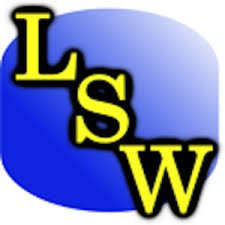 Logo with a blue background and the initials LSW diagonally written across it.