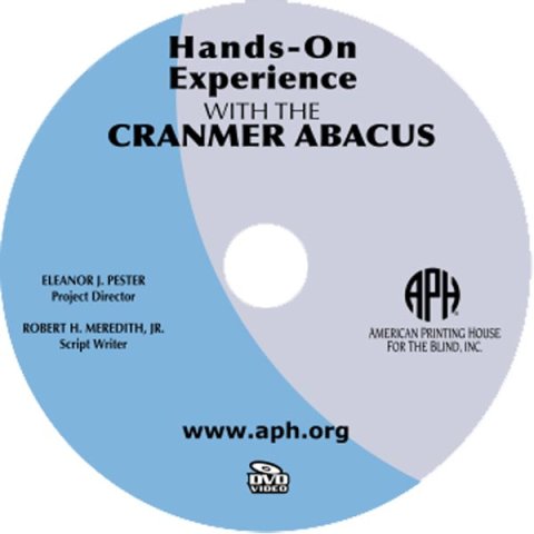A silver and blue DVD with "Hands-On Experience With The Cranmer Abacus" printed on the disc.