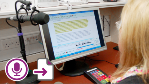 Publisher as seen on a monitor, with text highlighted in yellow.