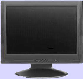 A medium-sized black monitor.
