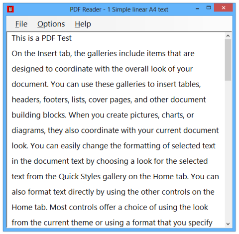 Screenshot showing a PDF file of lines of text in large type.