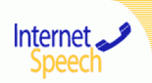 The words "Internet Speech" in blue and yellow, with a telephone graphic alongside.