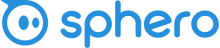 A blue circle graphic alongside the word "sphero" in blue font against a white background.