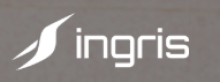 Logo of a white bird icon to the left of the company name, ingris.