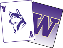 Ace of Huskies University of Washington Logo