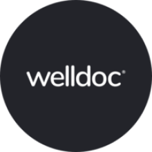 The Welldoc logo, a black circle with the words "welldoc" in white.