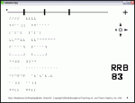 Screenshot of a white screen displaying multiple lines of Braille with a navigational menu to the right.