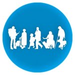 MindTags Logo icon with silhoutte of people, some of whom have disabilities.
