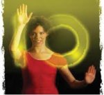 Photo of woman with two arms extended and the number 10 in yellow superimposed over the image.
