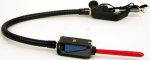 A black cord with a switch and red four-inch wand at one end and a clamp at the other.