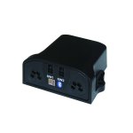 Small black device with two jack-socket inputs.