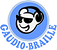 Logo featuring an icon of a bear with sunglasses and headphones with the company name below.