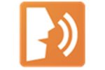 ChromeVox logo with an orange background and a white silhouette illustrating a voice coming from a person speaking.
