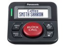 A small rectangular box with a large red "Block Call" button and large print that identifies the caller on the backlit LCD display.