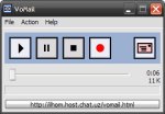 Toolbar featuring play, pause, stop, and record options.