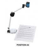 side view of free standing document camera