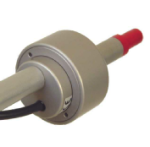 The Lipstick mouth piece consisting of a short straw for blowing into connected to a short, wide cylinder that is wired and connected to a rigid pipe. 